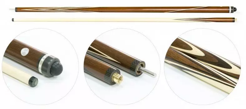 Кий для пирамиды 2-pc Weekend Классика (термограб, светло-коричневый, белый) 13 запилов 22.018.62.0