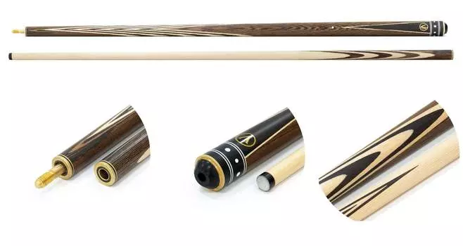 Кий / пирамида 2-pc (граб, черный граб, венге) 17 запилов, с удлинителем Weekend L107