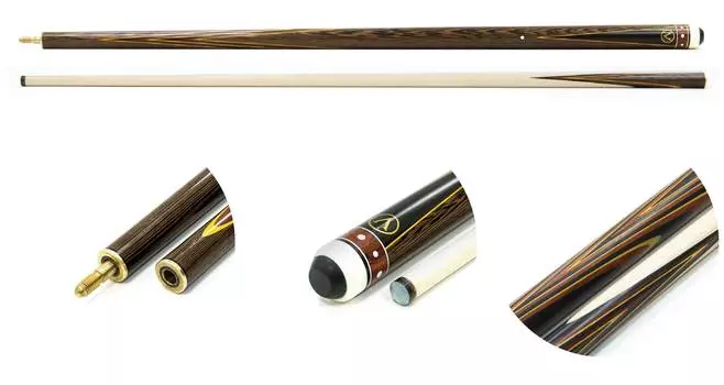 Кий / пирамида 2-pc (граб, черный граб, венге, падук, лимонник) 19 запилов Weekend L002