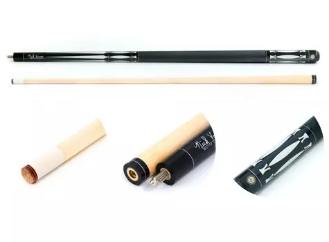 Кий / пул 2-pc Weekend quot;Nick Varner 39 quot; NV-39 черно-белый с оплёткой под кожу