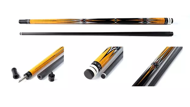 Кий \ пул 2-pc Winner Carbon - 017 18.017.57.0 черно-желтый