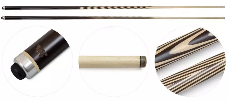 Кий Weekend пирамида 1-pc Классика (черный граб, граб) 20 запилов 22.002.62.0