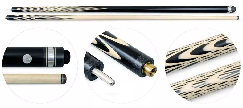 Кий Weekend пирамида 2-pc Тюльпан (черный граб, граб) 22.009.62.0