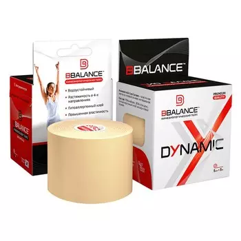 Кинезио тейп BBalance DYNAMIC 5x500 см Бежевый