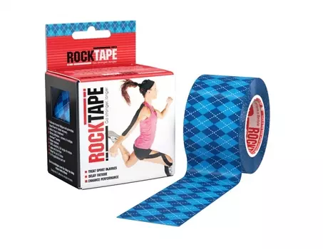 Кинезиотейп RockTape Design, синий узор 2169