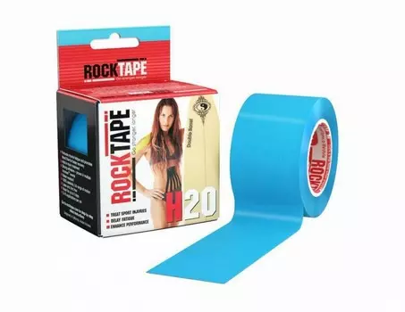 Кинезиотейп RockTape H2O, голубой 2164