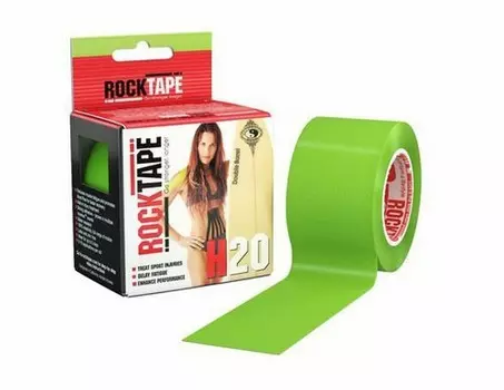 Кинезиотейп RockTape H2O, лайм-зеленый 2165