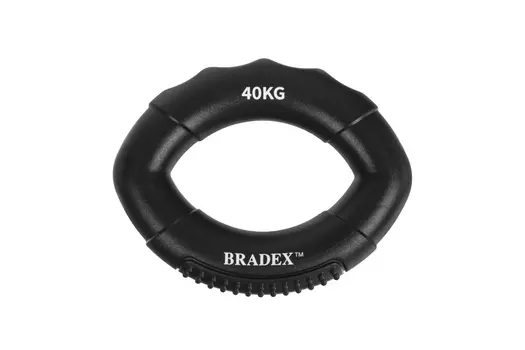 Кистевой эспандер 40 кг Bradex овальной формы (Resistance bands 80 LB) SF 0575 черный
