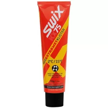 Клистер Swix KX75 Red Extra Wet klister (со скребком) (+2°С +15°С) 55 г.