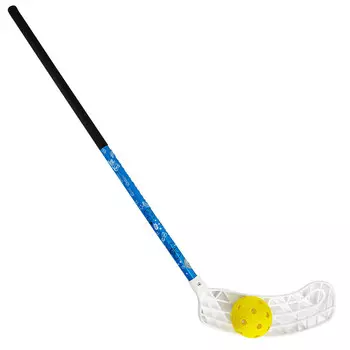 Клюшка для флорбола, 65см (рост 110-120см) с мячом Realstick Kidscamp MR-KF-KC65L синий