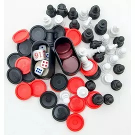 Комплект для игры в шахматы шашки нарды Universe \ Heat 53.001.01.8