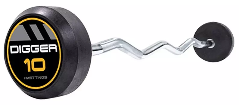 Комплект изогнутых фиксированных обрезиненных штанг 5 шт от 25 до 45кг Hasttings Digger HD51G2B-25-45