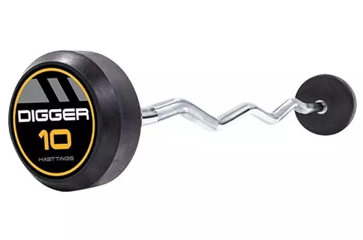 Комплект изогнутых фиксированных обрезиненных штанг 5 шт от 10 до 30кг Hasttings Digger HD51G2B-10-30