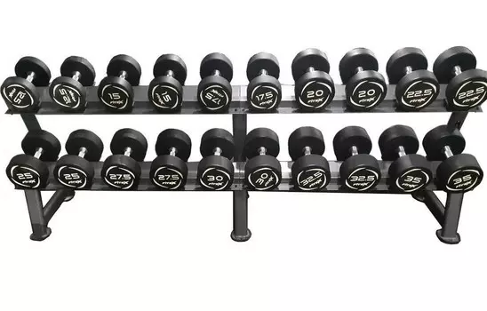 Комплект PVC гантелей V-Sport 12,5-35кг (10пар) со стойкой FTX-315.1