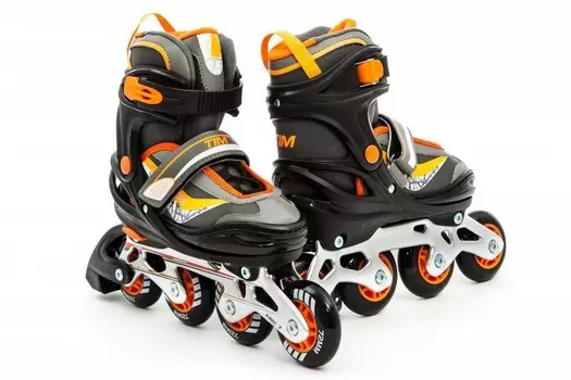 Коньки роликовые раздвижные Calambus TIM SUM черный\оранжевый