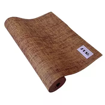 Коврик для йоги 183х61х0,6 см Sportex ПВХ джутовый E32568 шоколадный