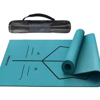 Коврик для йоги и фитнеса 173x61x0,4см ПВХ PROIRON К1736104Б бирюзовый