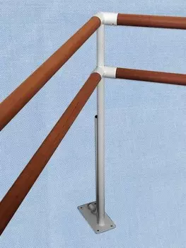 Кронштейн для хореографического станка напольный двухрядный, угловой Гимнаст 10.35