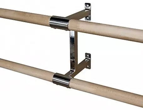 Кронштейн пристенный Spektr Sport двухрядного балетного станка Батман нержавеющая сталь