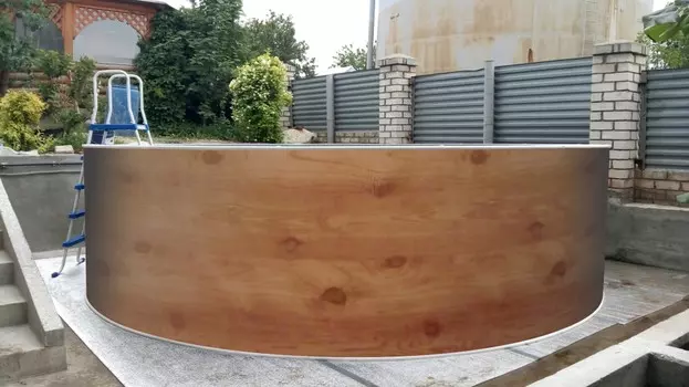 Круглый бассейн 350х125см Лагуна ТМ818/35013 Светлое дерево