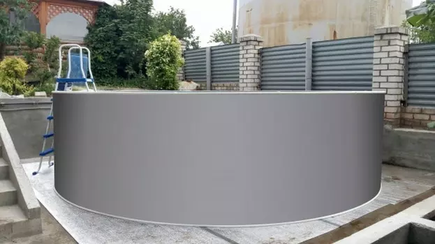 Круглый бассейн 366x366x125 см Лагуна ТМ237/36619 Светло-серый RAL 7004