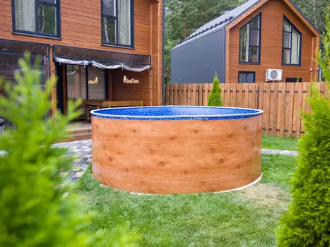 Круглый бассейн 450x125см Лагуна ТМ820/45013 светлое дерево