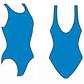 Купальник Atemi женский для бассейна BW 1 3 голубой