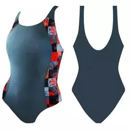 Купальник детский спортивный Atemi принт вставки, BG6 11