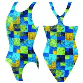 Купальник женский для бассейна Atemi борцовка, принт., SW 6 12