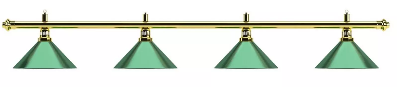 Лампа на четыре плафона Weekend Evergreen d35 см 75.008.04.0 золотистая штанга, зеленый плафон