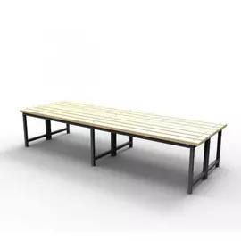 Лавка для раздевалок двойная (пластик 30 мм) Gefest 200х73х40