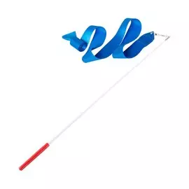 Лента для художественной гимнастики Amely AGR-201 6 м, с палочкой 56 см, голубой