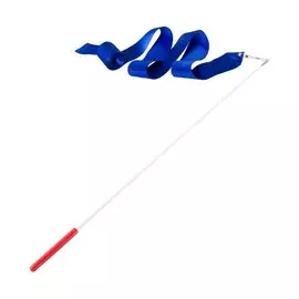 Лента для художественной гимнастики Amely AGR-201 6 м, с палочкой 56 см, синий