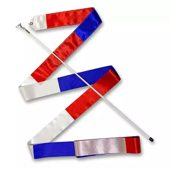 Лента гимнастическая с палочкой 56см Indigo ТРИКОЛОР, АВ236-14, длина 4м