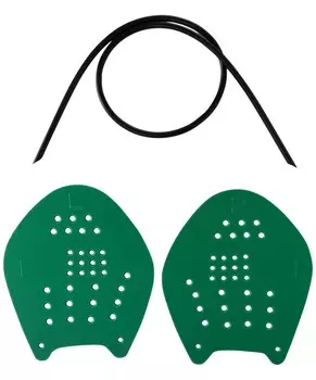 Лопатки для плавания LongSail Target, зеленый, M