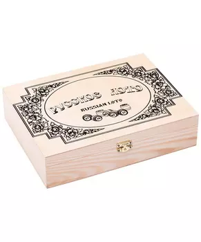 Лото 271-18 бочонок деревянный, в деревянной шкатулке