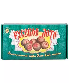 Лото бочонок деревянный, картонная коробка 004-07 зеленый