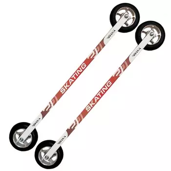 Лыжероллеры Elva Коньковые (530/100х24) SK100SRALU белый\красный