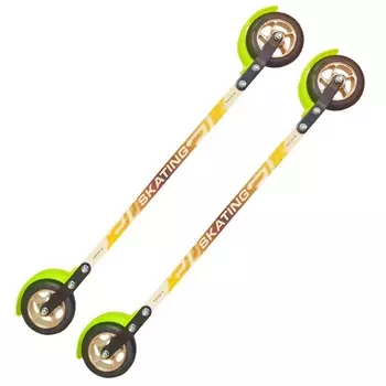 Лыжероллеры коньковые (620/100х24) Elva SK100RALU белый\желтый