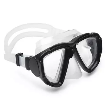 Маска для плавания Sportex взрослая (ПВХ) E39251 черный
