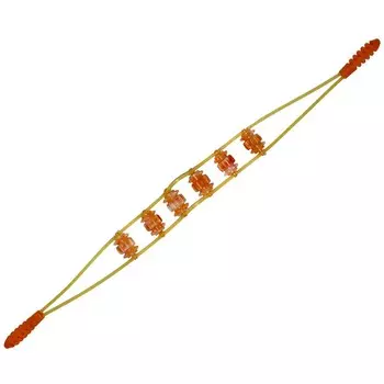 Массажер лента с роликами широкий Sportex упаковка пакет (154-019) E40373 оранжевый