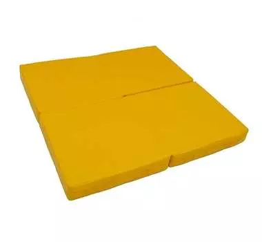 Мат № 11 КМС 100х100х10см складной 4 сложения желтый
