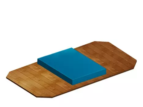 Мат поролоновый 100х100х10 см кожзаменитель Гимнаст 9.62