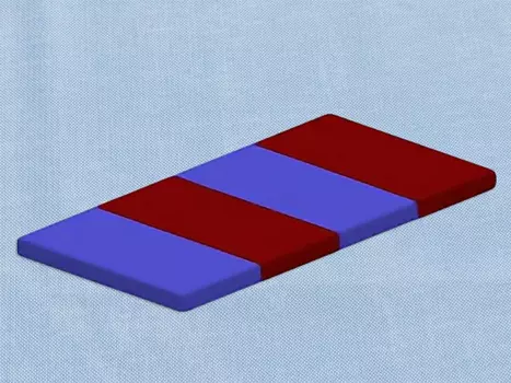 Мат поролоновый складной 200х100х10 см кожзаменитель Гимнаст 9.61