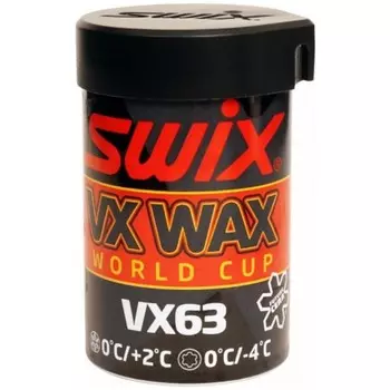 Мазь держания Swix VX63 (высокофтористая) (0°С +2°С/0°С -4°С) 45 г.