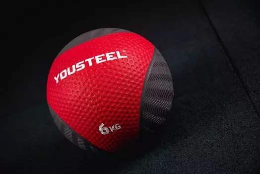 Медицинбол резиновый 6KG YouSteel 28,6см