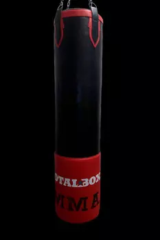 Мешок кожаный для ММА GEL TECHNOLOGY 75 кг Totalbox СМК ГЛ 35x150-75 черный\красный
