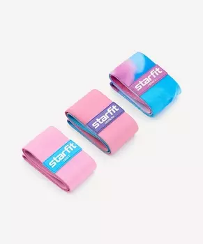 Мини-эспандеры Star Fit ES-204 лаванда с принтом, 3 шт