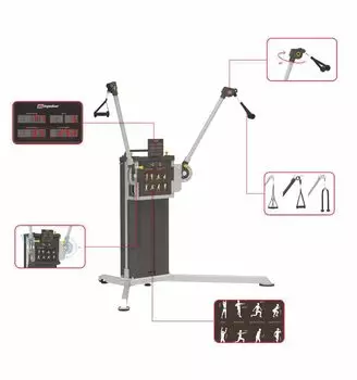 Многофункциональный профессиональный силовой тренажер двойная регулируемая тяга с воздушным сопротивлением Aerofit HSP-PRO-001