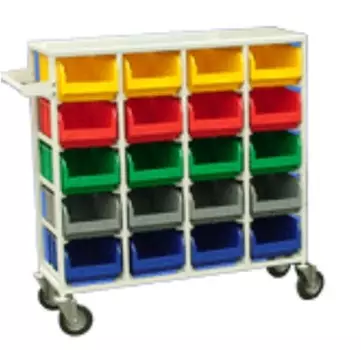 Мобильная стеллаж-стойка для 12 ящиков Hercules 3836